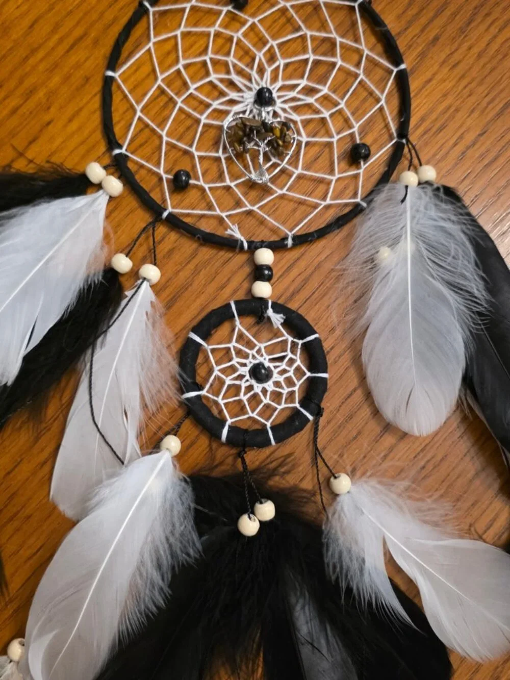 Tiger Eye Tree of Life Gemstone Dreamcatcher Wall Hanging 23.6